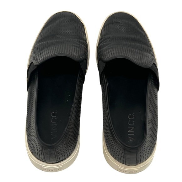 Vince Blair 5 Black Nubuck Leather Perforated Slip On Casual Sneaker Women’s 8 - Picture 8 of 15